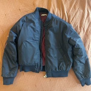 Ganni water resistant bomber jacket